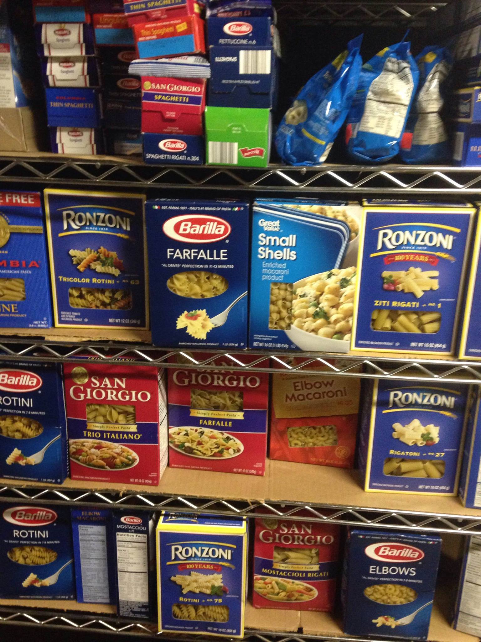 Volunteers and neighbors gathered at the church food pantry